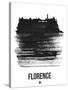 Florence Skyline Brush Stroke - Black-NaxArt-Stretched Canvas