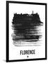 Florence Skyline Brush Stroke - Black-NaxArt-Framed Art Print