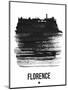 Florence Skyline Brush Stroke - Black-NaxArt-Mounted Art Print