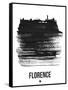 Florence Skyline Brush Stroke - Black-NaxArt-Framed Stretched Canvas