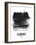 Florence Skyline Brush Stroke - Black-NaxArt-Framed Art Print