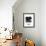 Florence Skyline Brush Stroke - Black-NaxArt-Framed Art Print displayed on a wall