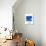 Florence Skyline Brush Stroke - Blue-NaxArt-Art Print displayed on a wall