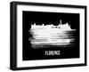 Florence Skyline Brush Stroke - White-NaxArt-Framed Art Print