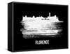 Florence Skyline Brush Stroke - White-NaxArt-Framed Stretched Canvas