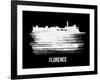 Florence Skyline Brush Stroke - White-NaxArt-Framed Art Print