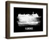 Florence Skyline Brush Stroke - White-NaxArt-Framed Art Print