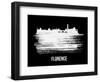 Florence Skyline Brush Stroke - White-NaxArt-Framed Art Print