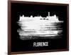 Florence Skyline Brush Stroke - White-NaxArt-Framed Art Print