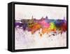 Florence Skyline in Watercolor Background-paulrommer-Framed Stretched Canvas