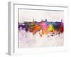 Florence Skyline in Watercolor Background-paulrommer-Framed Art Print