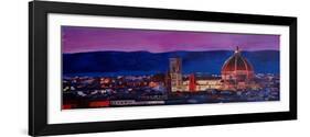 Florence Skyline with Santa Maria del Fiore-Markus Bleichner-Framed Art Print