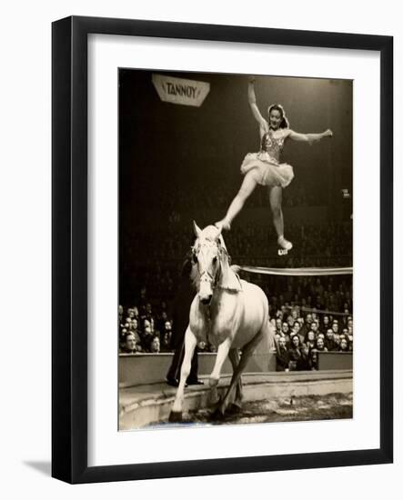 Florence Stephenson at Bertram Mills' Circus, c.1948-1949-null-Framed Giclee Print