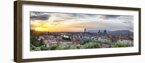 Florence Sunset Panorama, Tuscany, Italy-George Oze-Framed Photographic Print