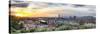 Florence Sunset Panorama, Tuscany, Italy-George Oze-Stretched Canvas