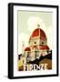 Florence Travel Poster, C.1930-null-Framed Premium Giclee Print