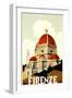 Florence Travel Poster, C.1930-null-Framed Premium Giclee Print