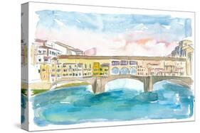 Florence Tuscany Ponte Vecchio At Sunset-M. Bleichner-Stretched Canvas