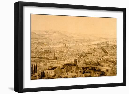 Florence, View from Above Bellosguardo-Alfred Guesdon-Framed Giclee Print