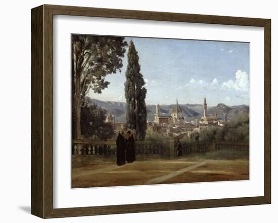 Florence, View from the Boboli Gardens, 1835-1840-Jean-Baptiste-Camille Corot-Framed Giclee Print