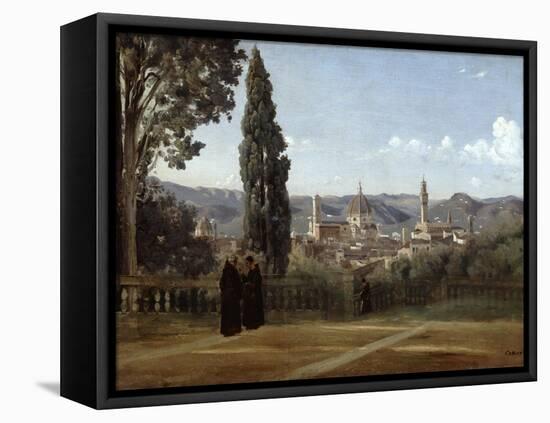 Florence, View from the Boboli Gardens, 1835-1840-Jean-Baptiste-Camille Corot-Framed Stretched Canvas