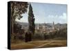 Florence, View from the Boboli Gardens, 1835-1840-Jean-Baptiste-Camille Corot-Stretched Canvas