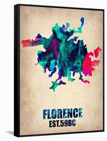 Florence Watercolor Poster-NaxArt-Framed Stretched Canvas