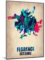 Florence Watercolor Poster-NaxArt-Mounted Art Print