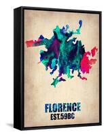 Florence Watercolor Poster-NaxArt-Framed Stretched Canvas