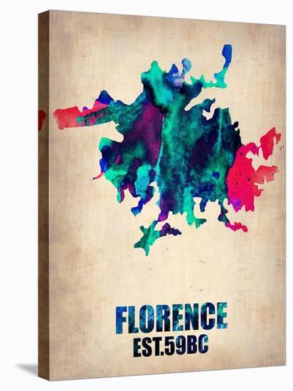 Florence Watercolor Poster-NaxArt-Stretched Canvas