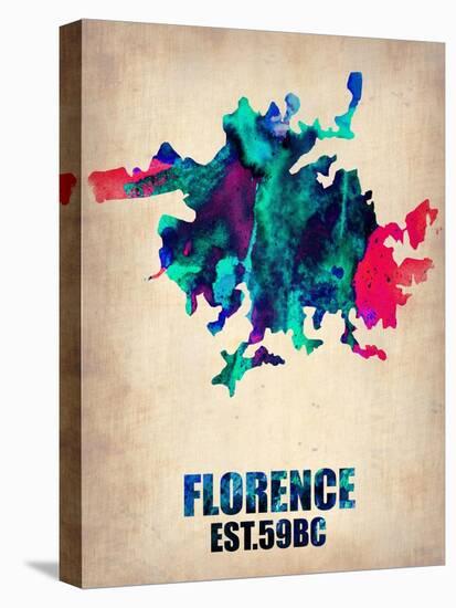 Florence Watercolor Poster-NaxArt-Stretched Canvas