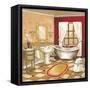 Florentine Bath - Red-Gregory Gorham-Framed Stretched Canvas