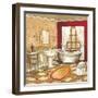 Florentine Bath - Red-Gregory Gorham-Framed Art Print