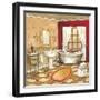 Florentine Bath - Red-Gregory Gorham-Framed Art Print