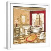 Florentine Bath - Red-Gregory Gorham-Framed Art Print