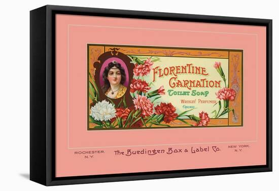 Florentine Carnation Toilet Soap-null-Framed Stretched Canvas