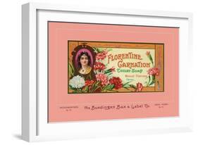 Florentine Carnation Toilet Soap-null-Framed Art Print