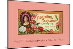 Florentine Carnation Toilet Soap-null-Mounted Art Print