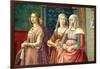 Florentine Ladies, from the Birth of St. John the Baptist (Detail)-Domenico Ghirlandaio-Framed Giclee Print