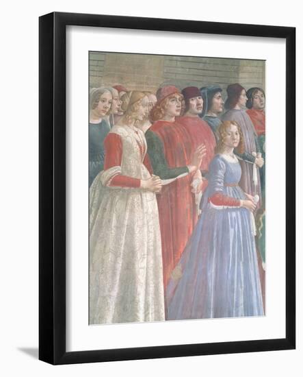 Florentine Onlookers, from the Cycle of St. Francis, Sassetti Chapel, 1483-Domenico Ghirlandaio-Framed Giclee Print