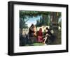 Florentine Troubadours in the 14th Century, 1860-Vincenzo Cabianca-Framed Giclee Print
