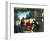 Florentine Troubadours in the 14th Century, 1860-Vincenzo Cabianca-Framed Giclee Print