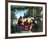 Florentine Troubadours in the 14th Century, 1860-Vincenzo Cabianca-Framed Giclee Print