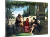 Florentine Troubadours in the 14th Century, 1860-Vincenzo Cabianca-Mounted Giclee Print