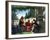 Florentine Troubadours in the 14th Century, 1860-Vincenzo Cabianca-Framed Giclee Print