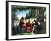 Florentine Troubadours in the 14th Century, 1860-Vincenzo Cabianca-Framed Giclee Print