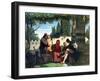 Florentine Troubadours in the 14th Century, 1860-Vincenzo Cabianca-Framed Giclee Print