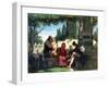 Florentine Troubadours in the 14th Century, 1860-Vincenzo Cabianca-Framed Giclee Print