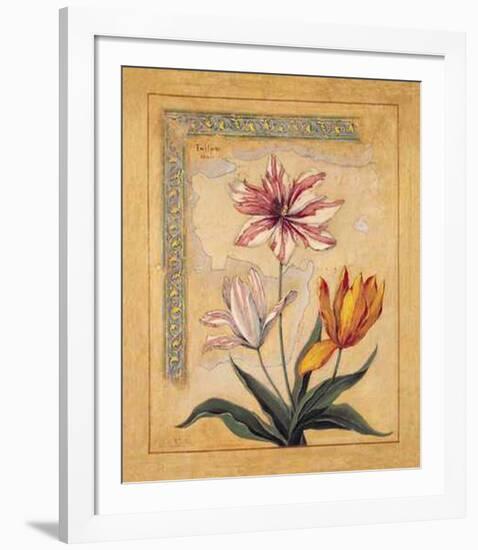 Flores Exoticas y Mapas I-Javier Fuentes-Framed Art Print