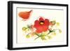 Flores Rojas III-Shirley Novak-Framed Art Print